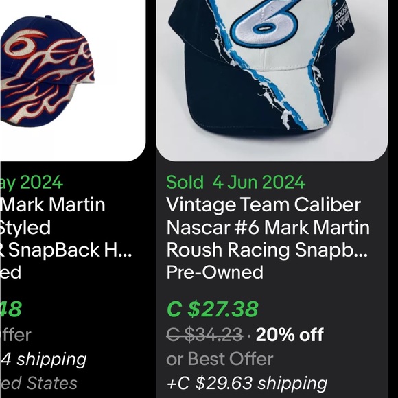 Vintage Mark Martin Hat / New / 2004 / Team Caliber / Nascar - Picture 8 of 9